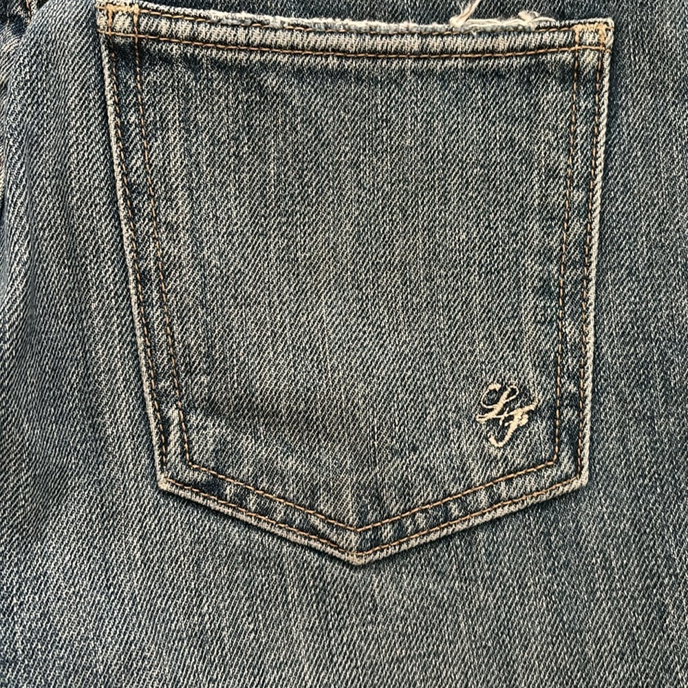 New Lovers + Friends Logan Ainsley denim jeans high rise tapered leg size 24 - Picture 10 of 13